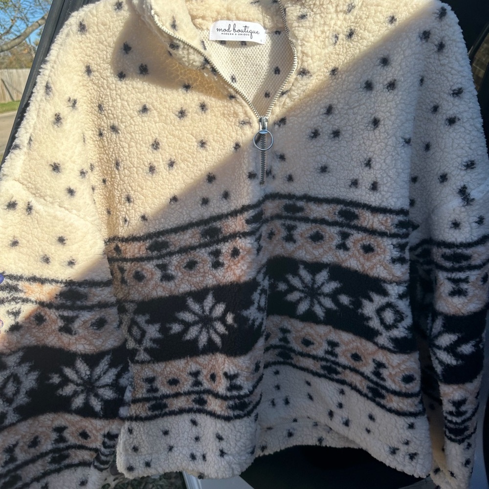 Cozy Winter Sherpa Fleece Pullover